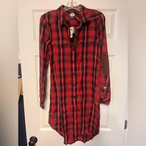 Kavu Jurnee Plaid Flannel Dress size S